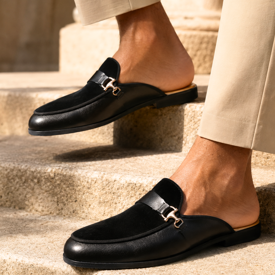 Maxwell Genuine Leather Mules