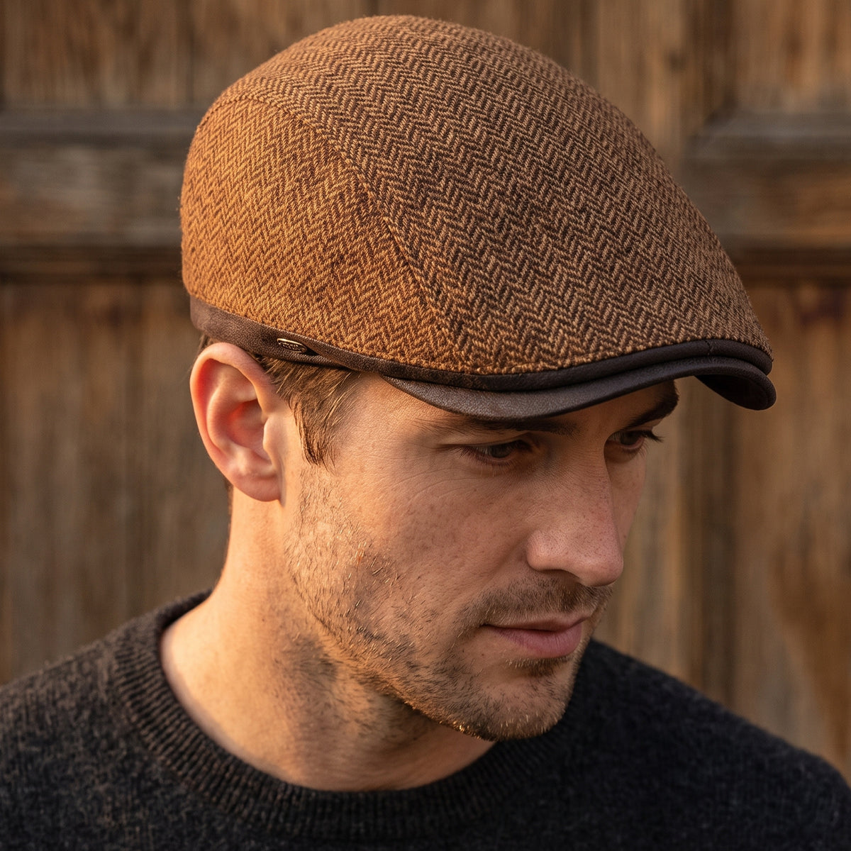 Harrison Herringbone Ivy Cap