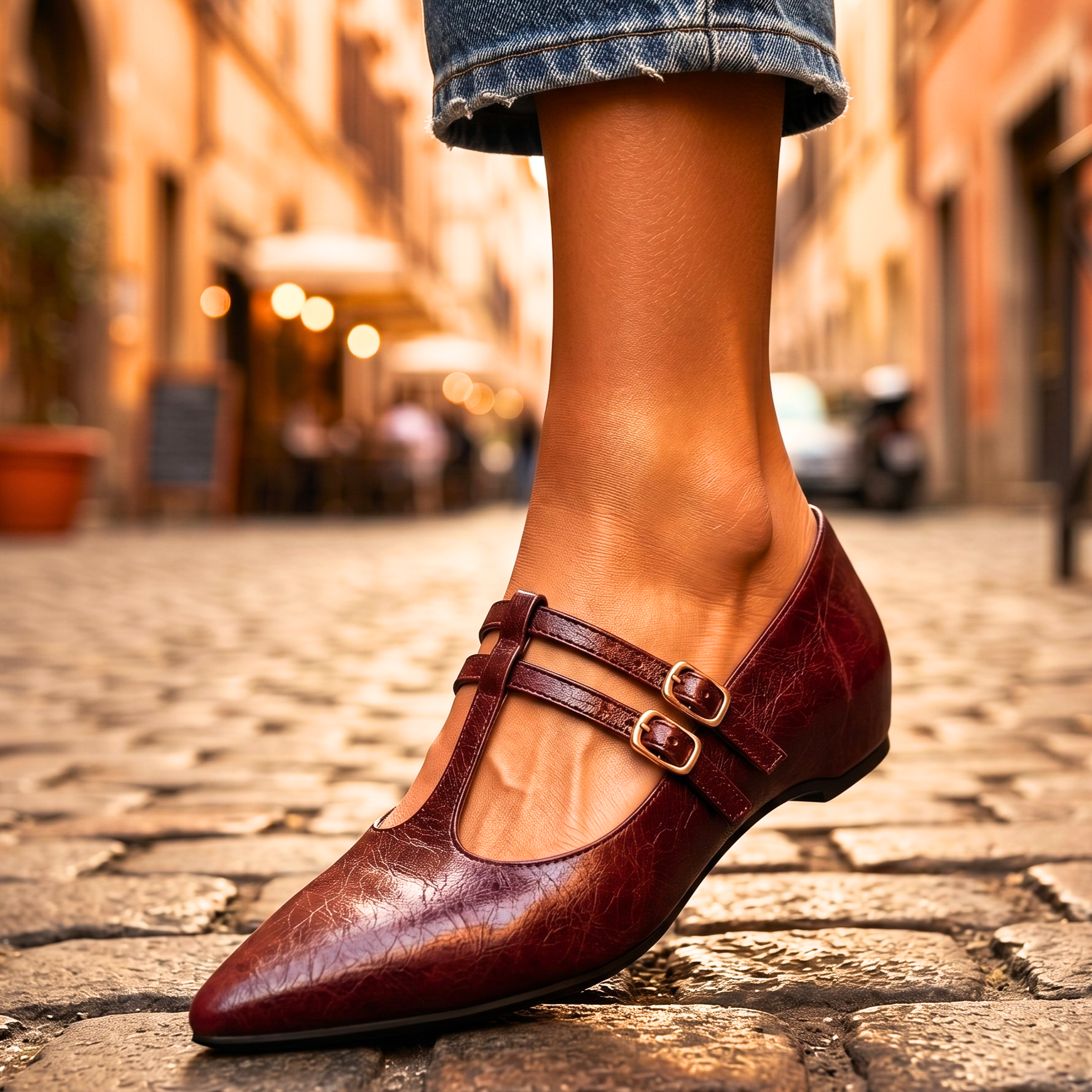 Aurelia Vintage Leather Flats