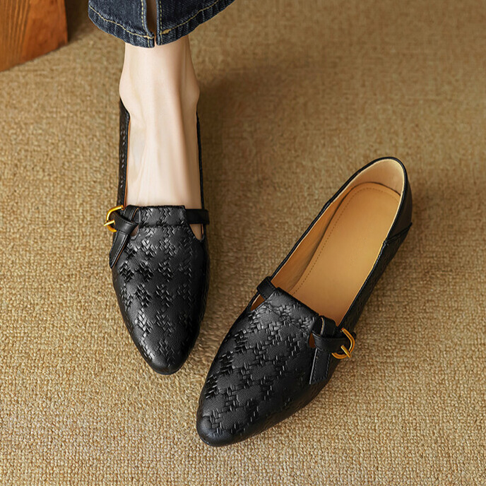 Elena Block-Heel Flats