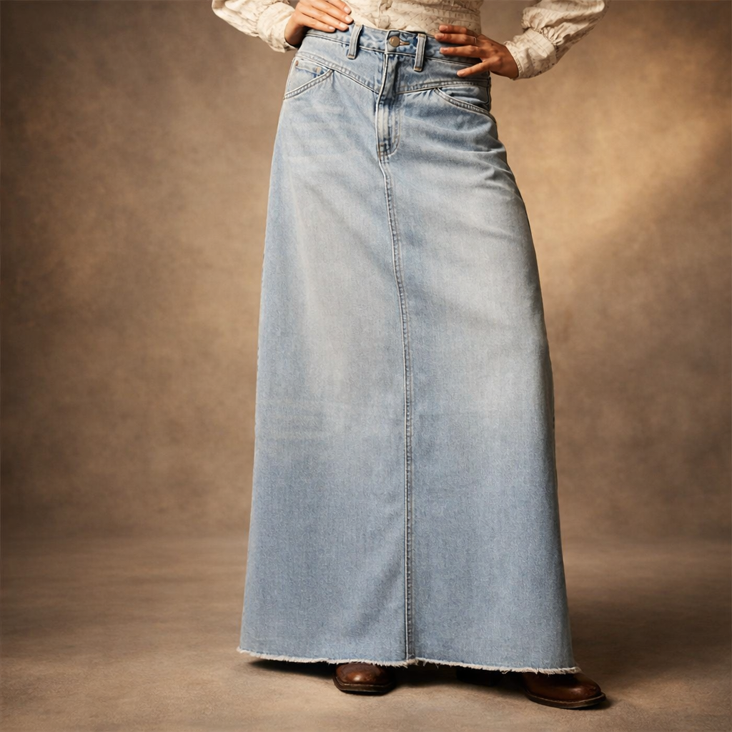 Rivington Denim Maxi Skirt