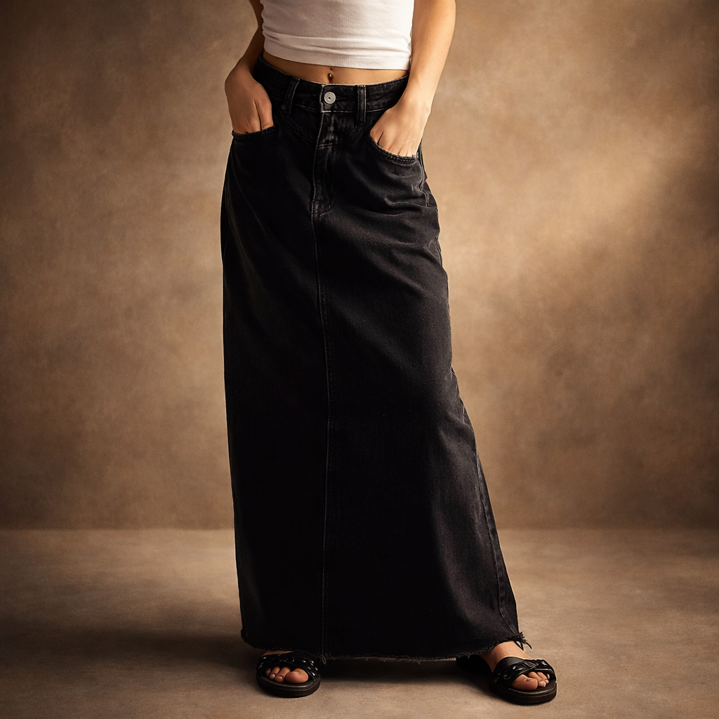 Rivington Denim Maxi Skirt