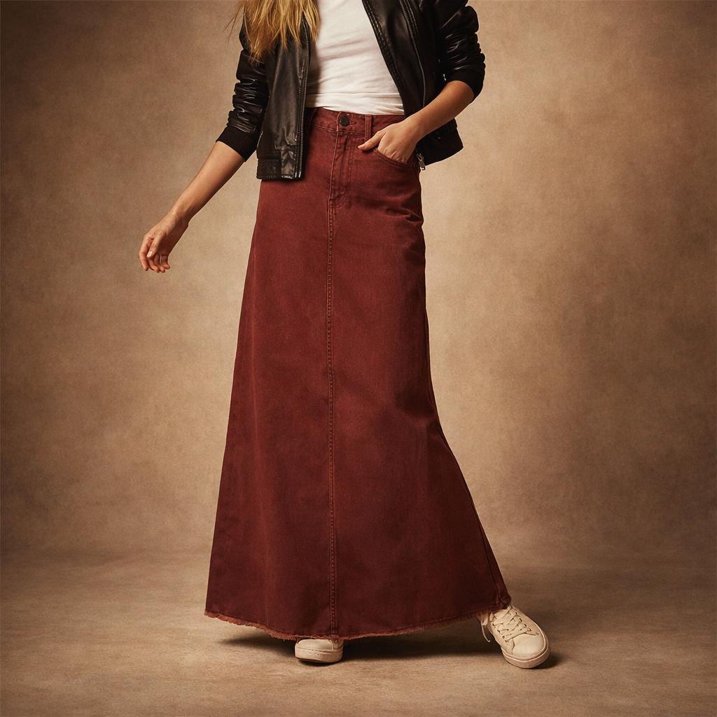 Rivington Denim Maxi Skirt