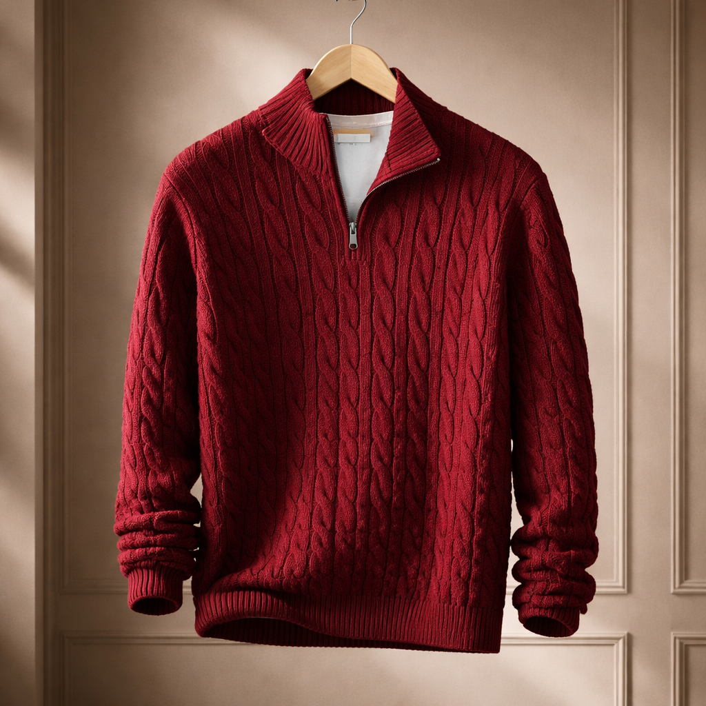 Stefano Quarter-Zip Sweater