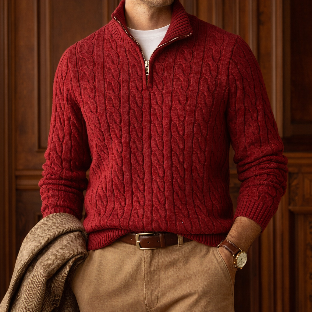 Stefano Quarter-Zip Sweater