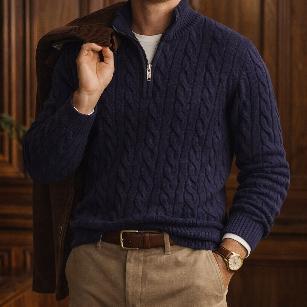 Stefano Quarter-Zip Sweater