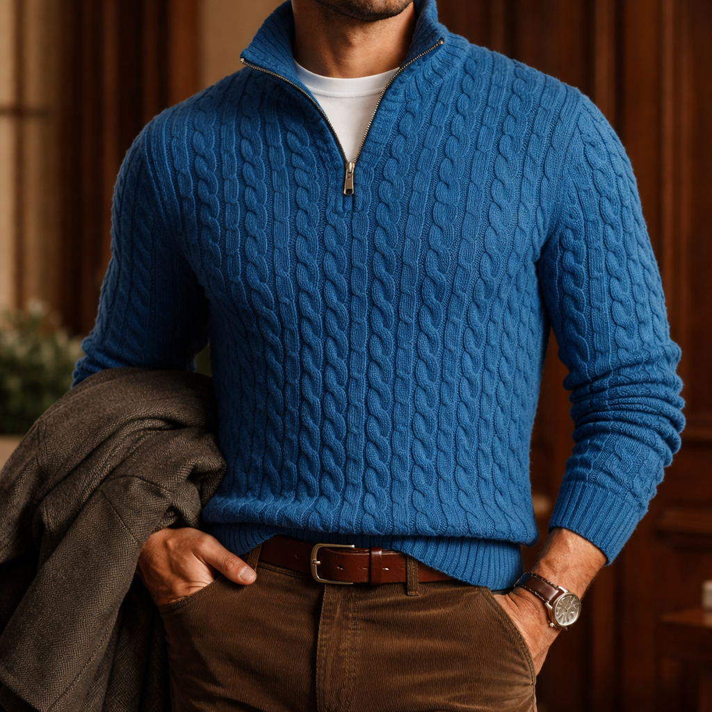 Stefano Quarter-Zip Sweater