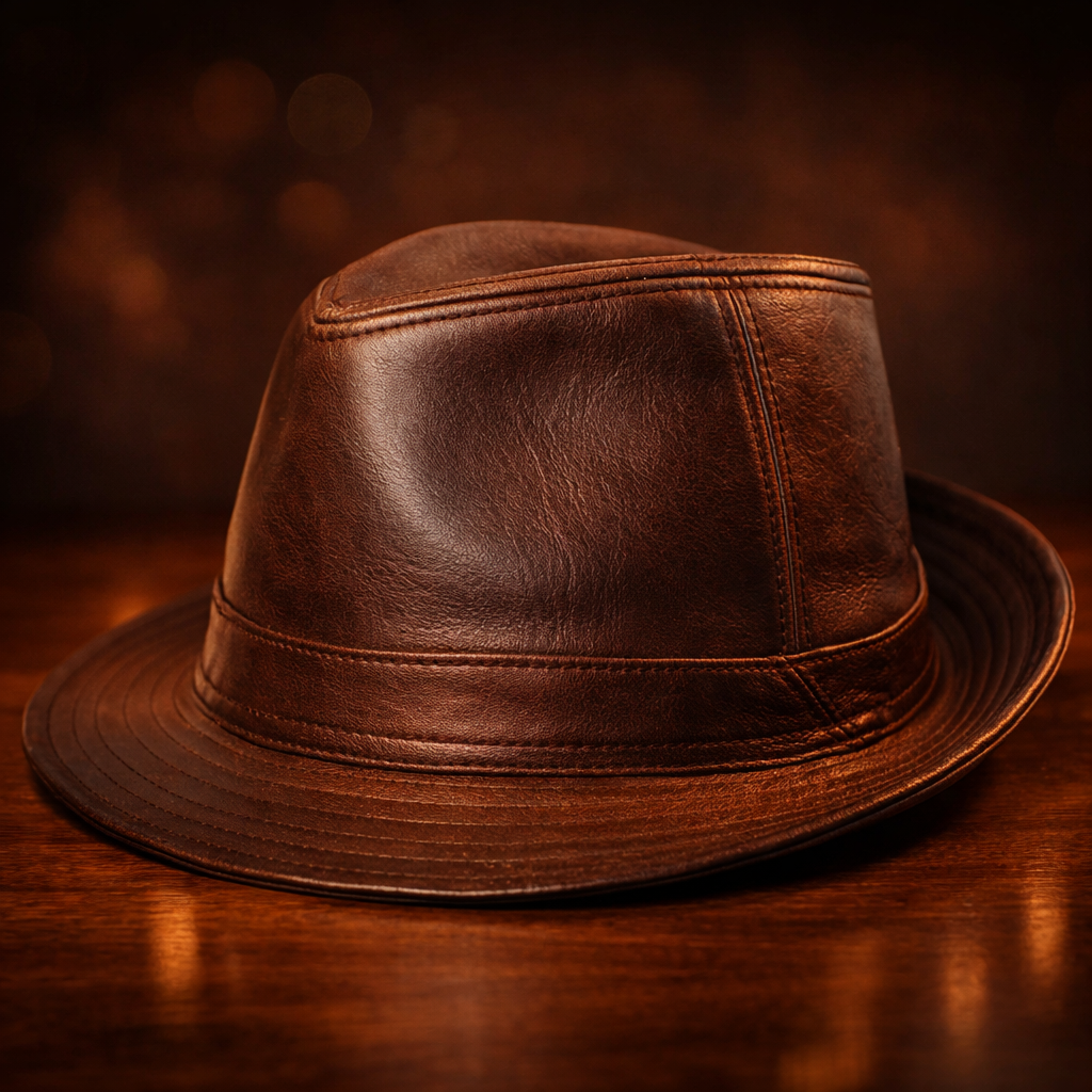 Belmont Genuine Leather Fedora