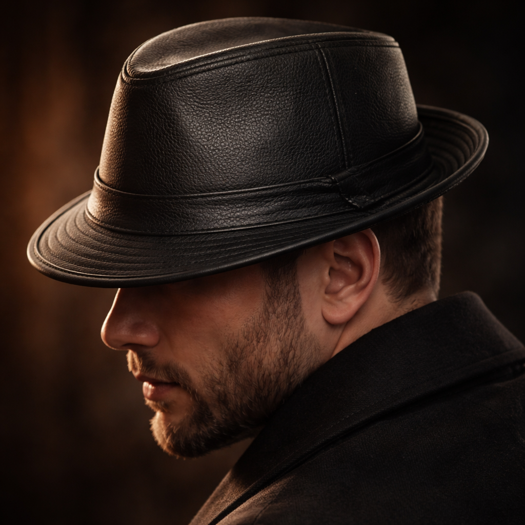 Belmont Genuine Leather Fedora