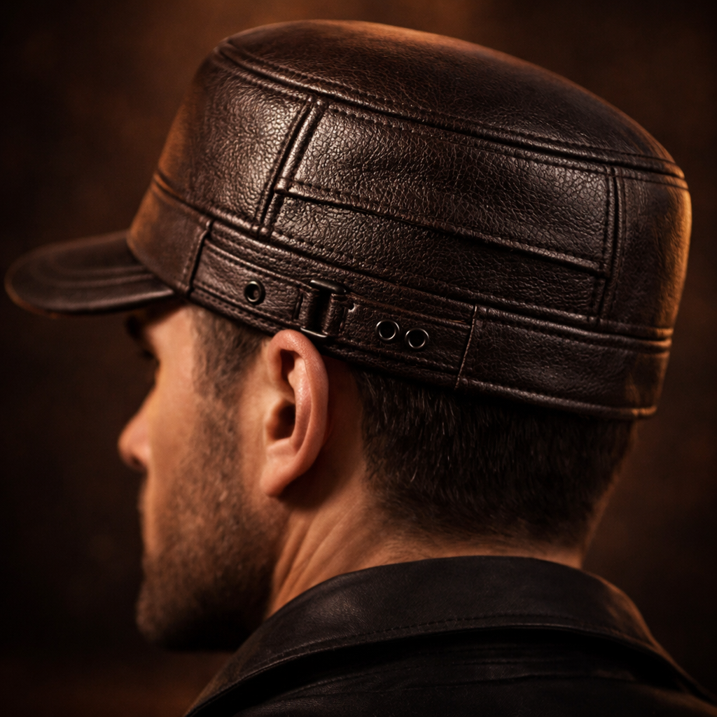 Lucenti Genuine Leather Cap