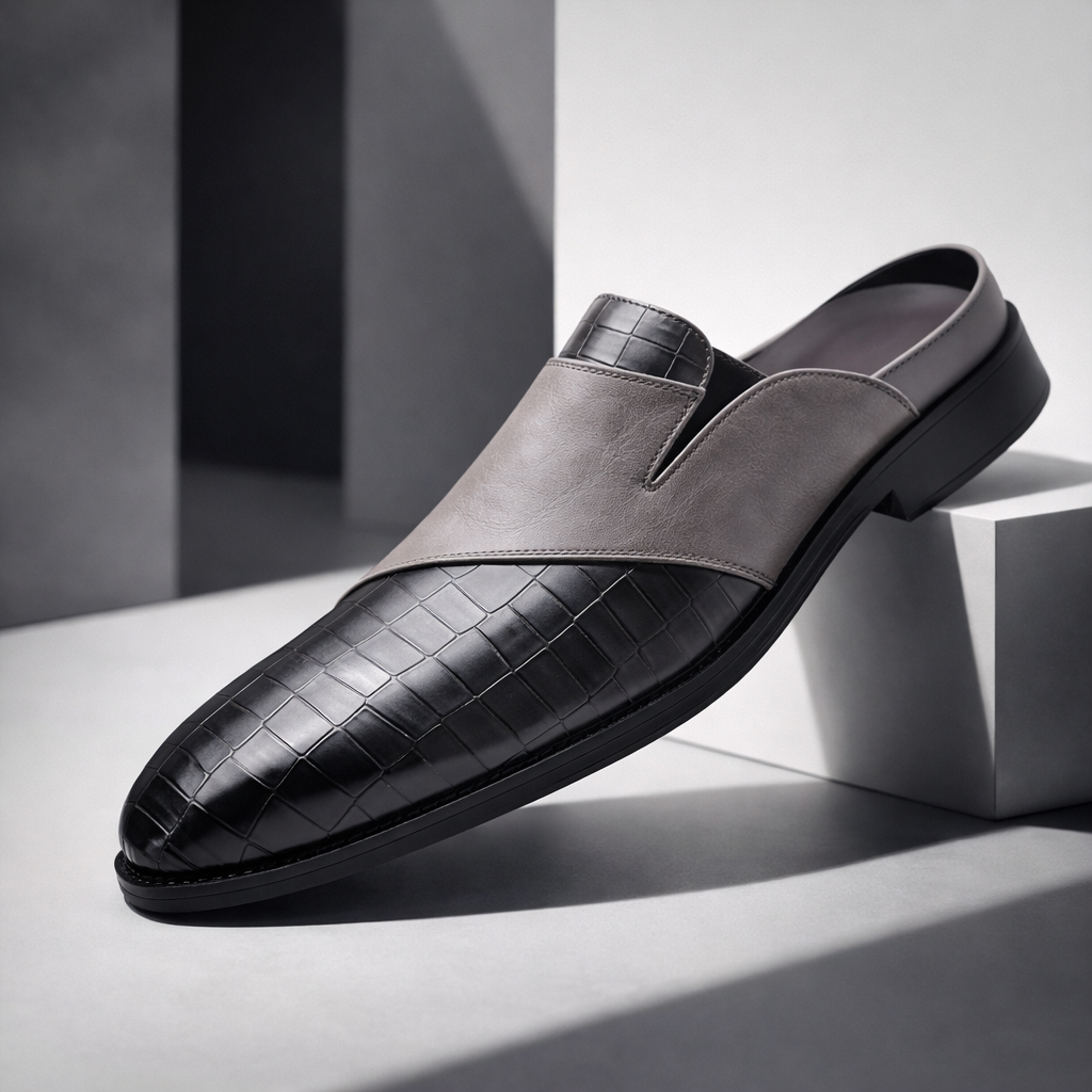 Valenzo Two-Tone Leather Loafers