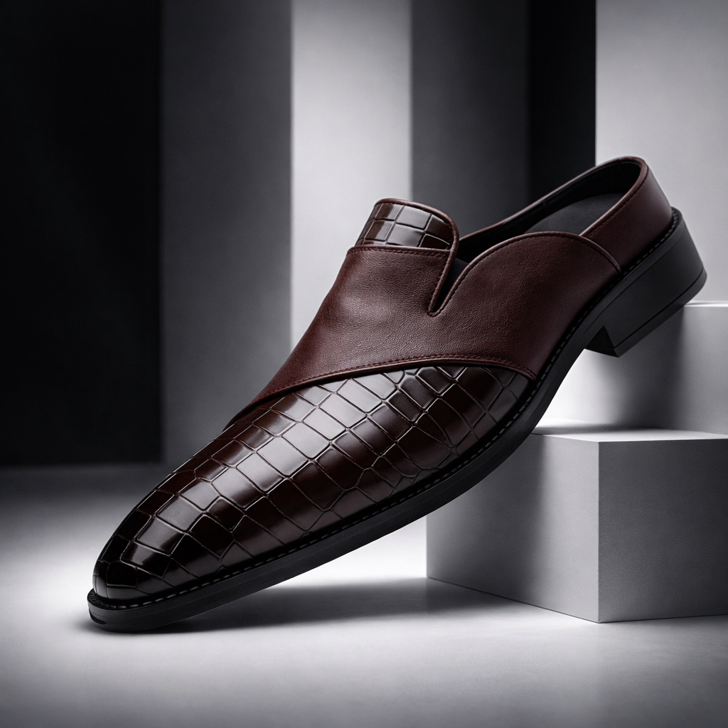 Valenzo Two-Tone Leather Loafers