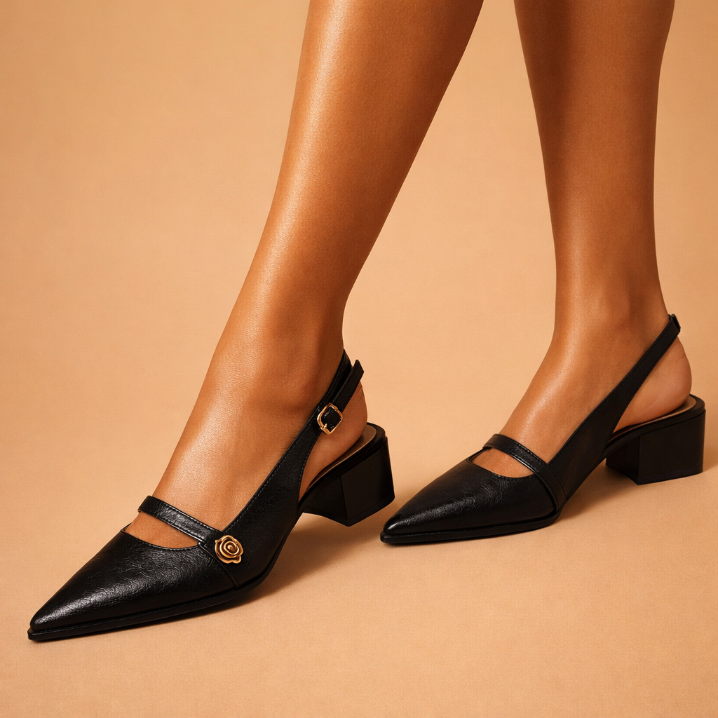 Isabella Leather Slingbacks
