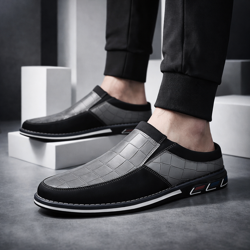 Santino Croc-Embossed Loafers