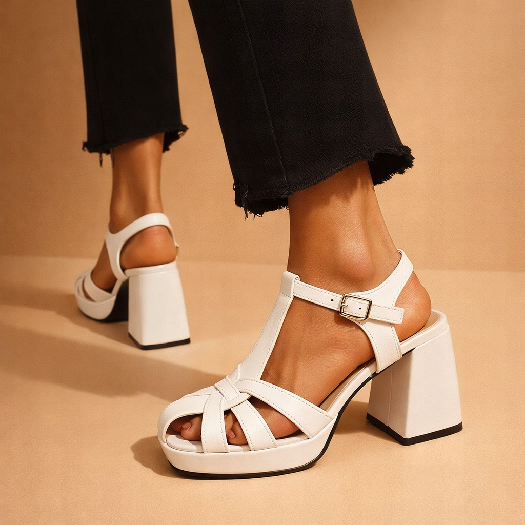 Maisy Woven Leather Heels