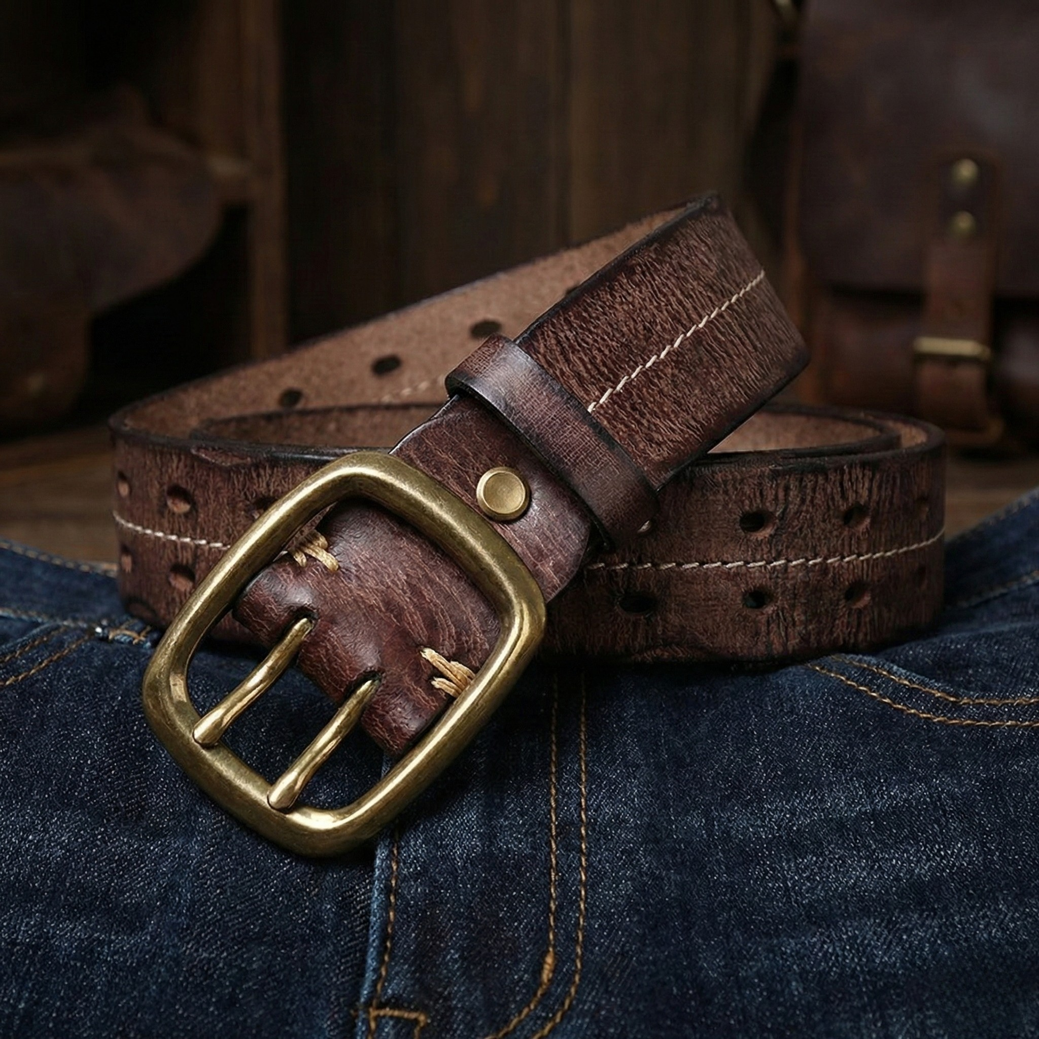 Theodore Genuine Leather Belt