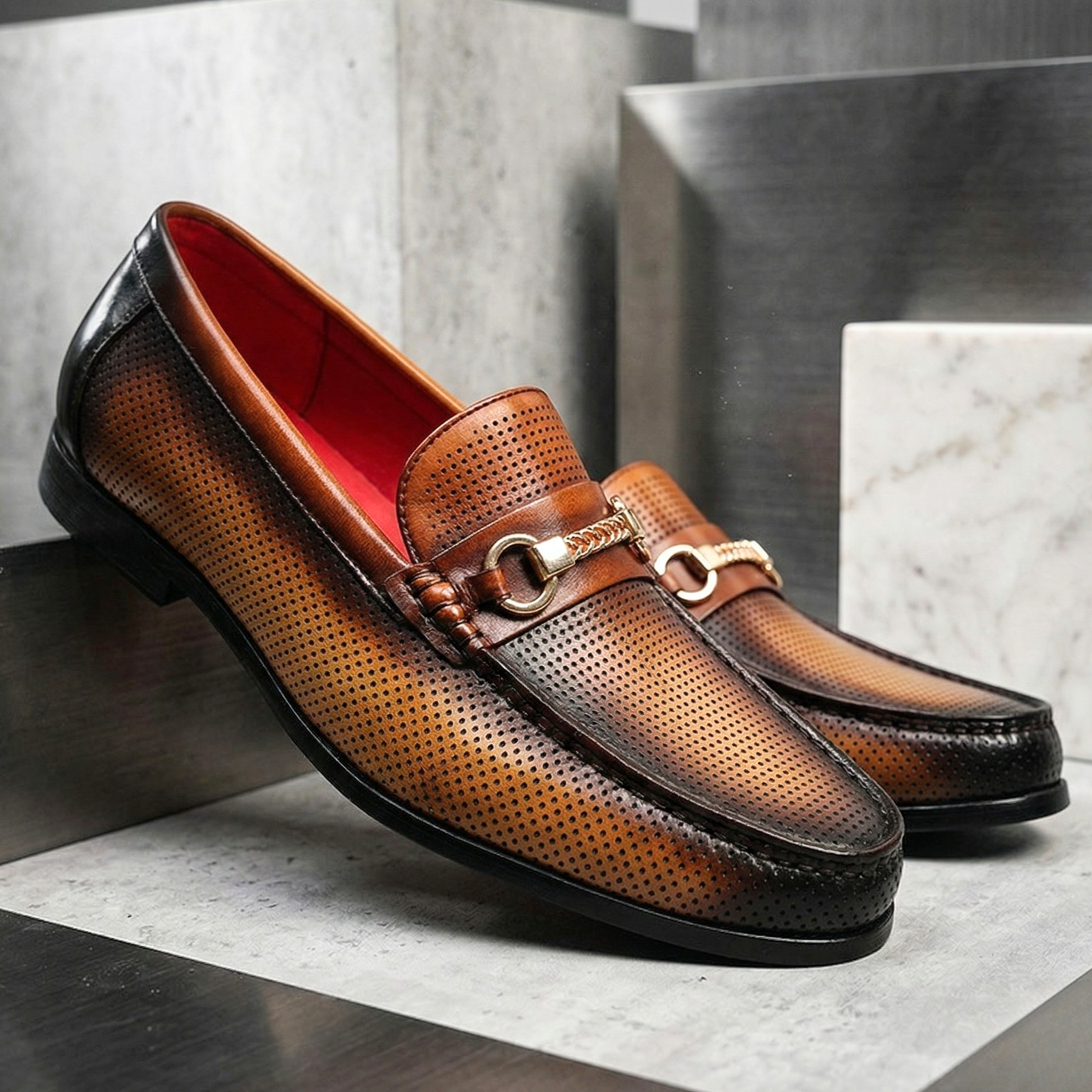 Vittorio Firenze Leather Loafers