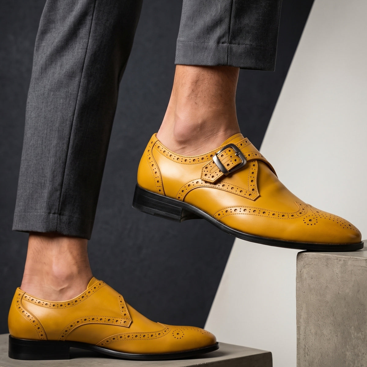Edmund Leather Buckle Brogues