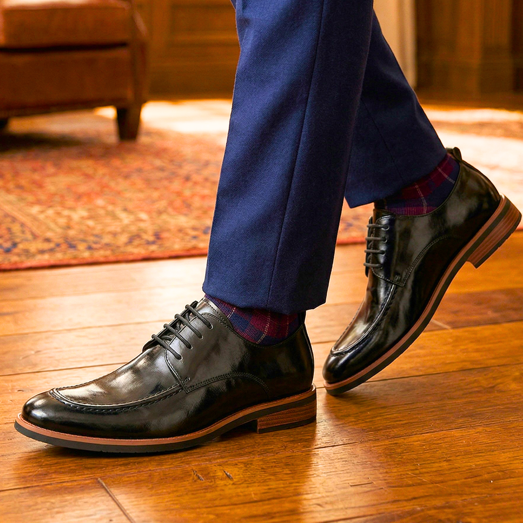 Ashford Burnished Leather Dress Shoes