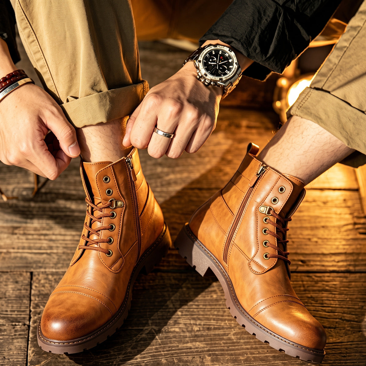 Kaden Heritage Leather Boots