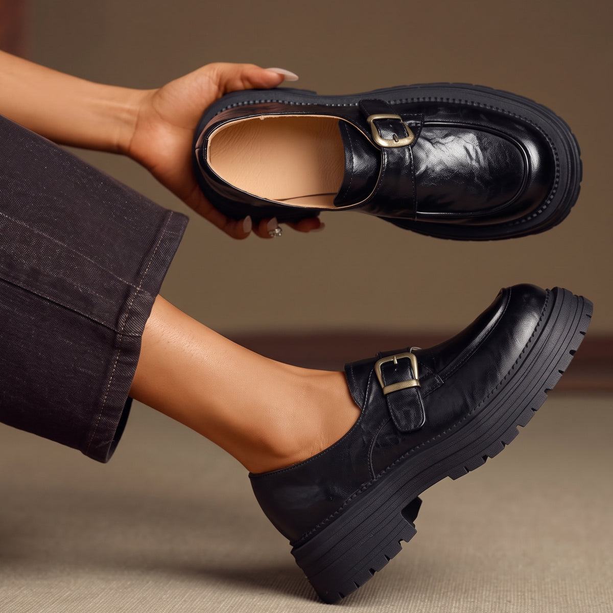 Cami Vintage Leather Derbies