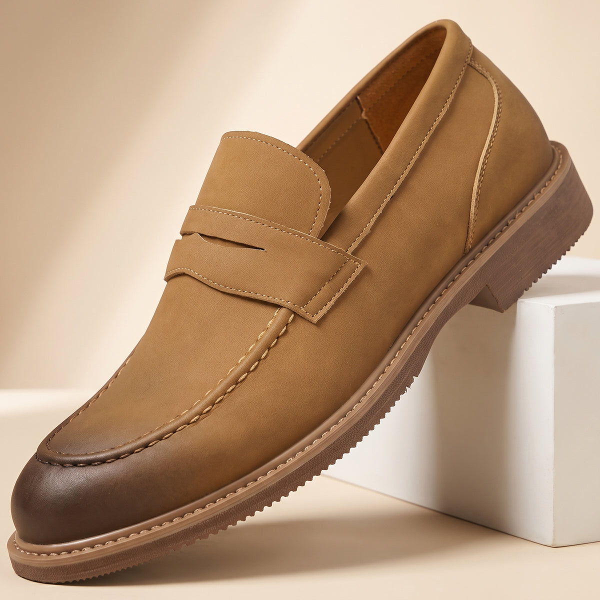 Dawson Burnished Leather Loafers