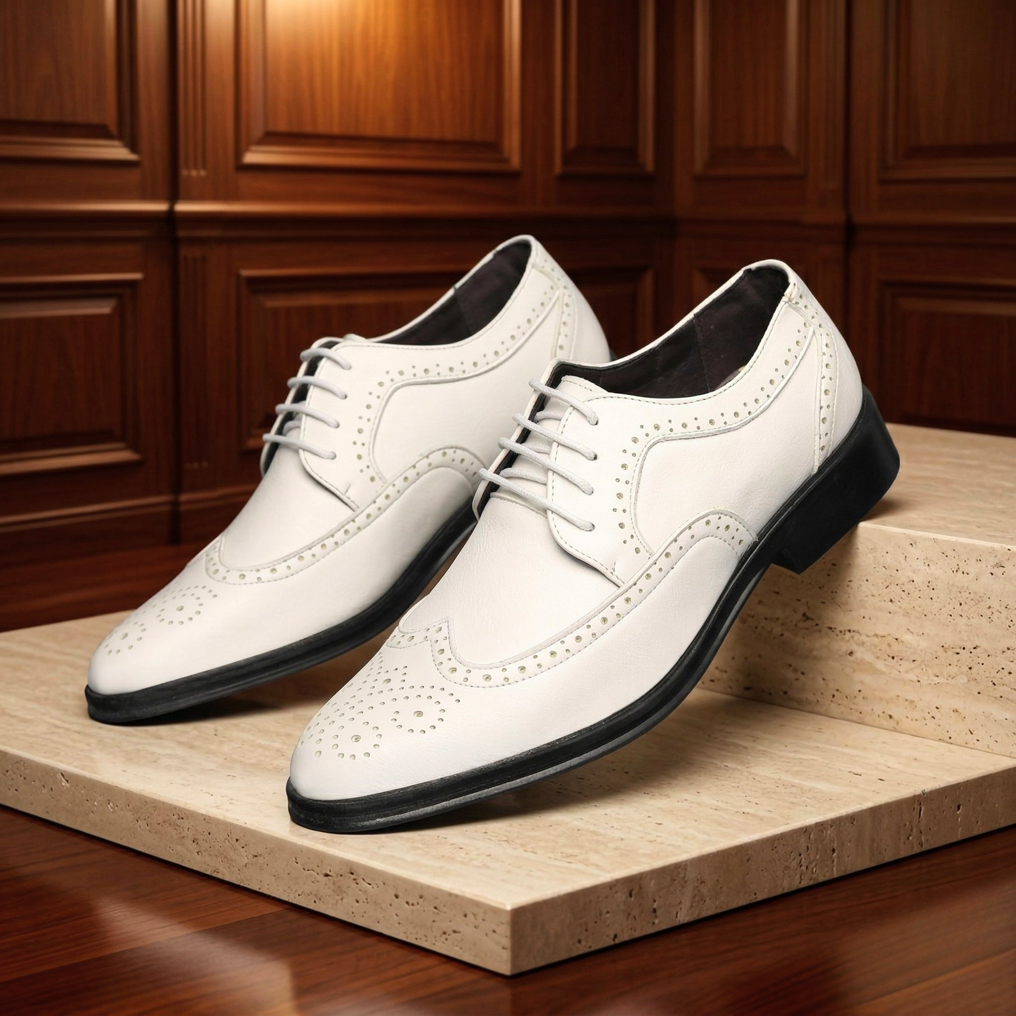 The Alessandro Leather Brogue Dress Shoes