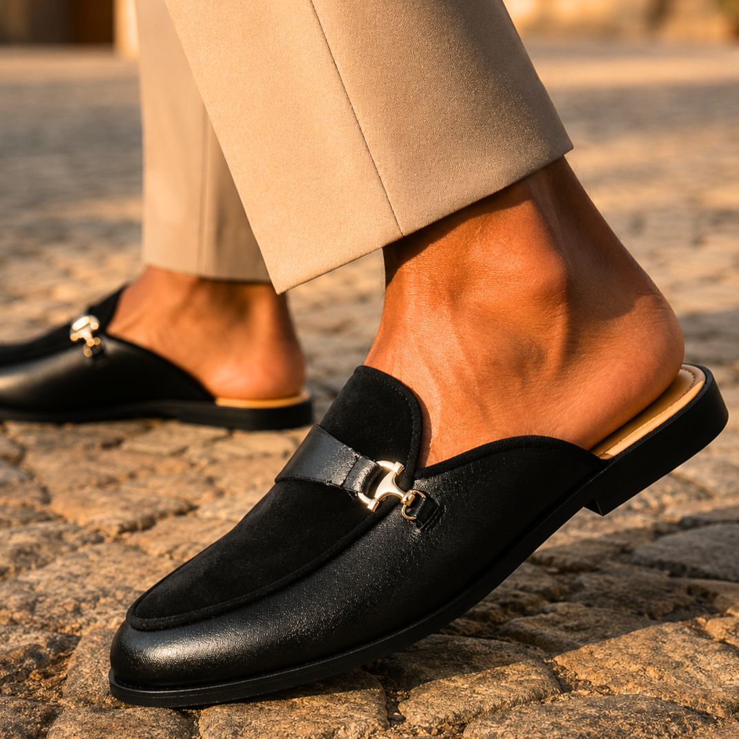 Maxwell Genuine Leather Mules