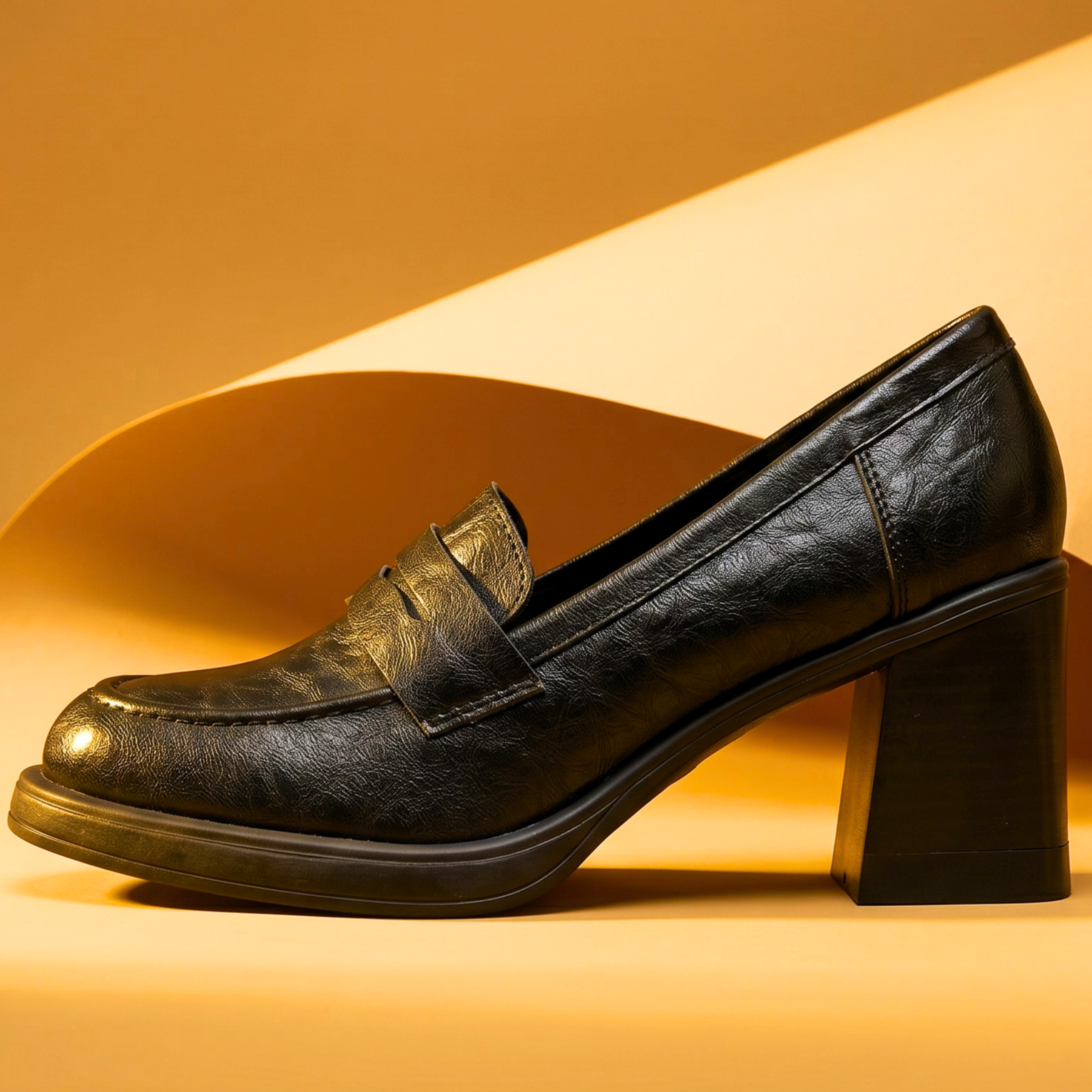 Elena Vintage Leather Heels