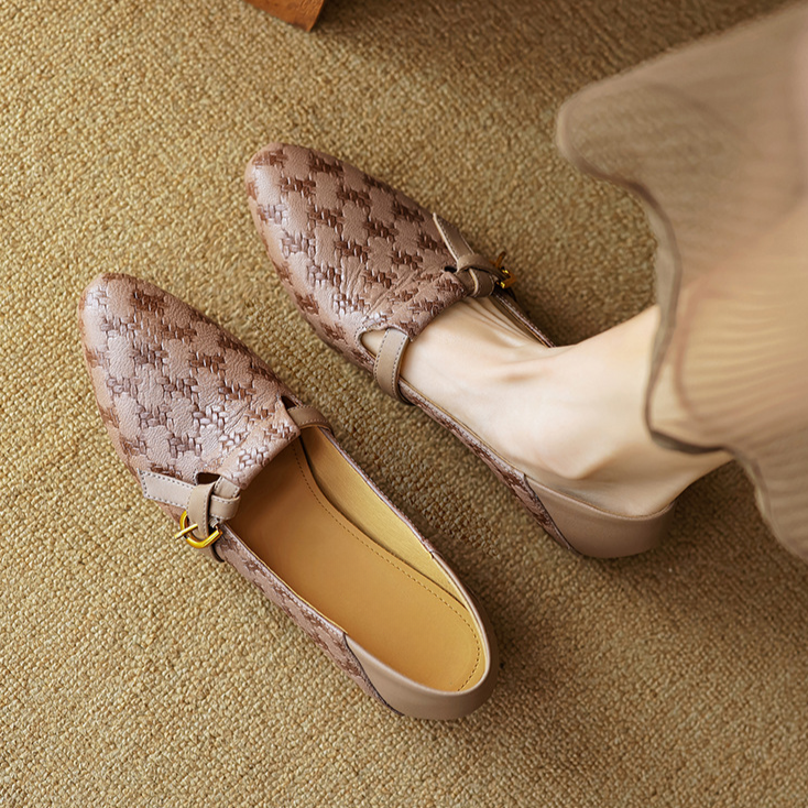 Elena Block-Heel Flats