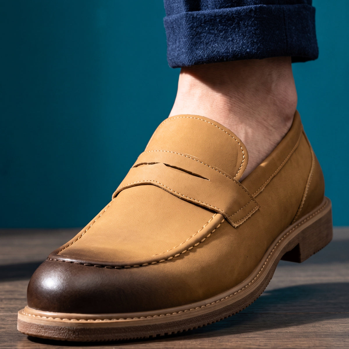 Dawson Burnished Leather Loafers