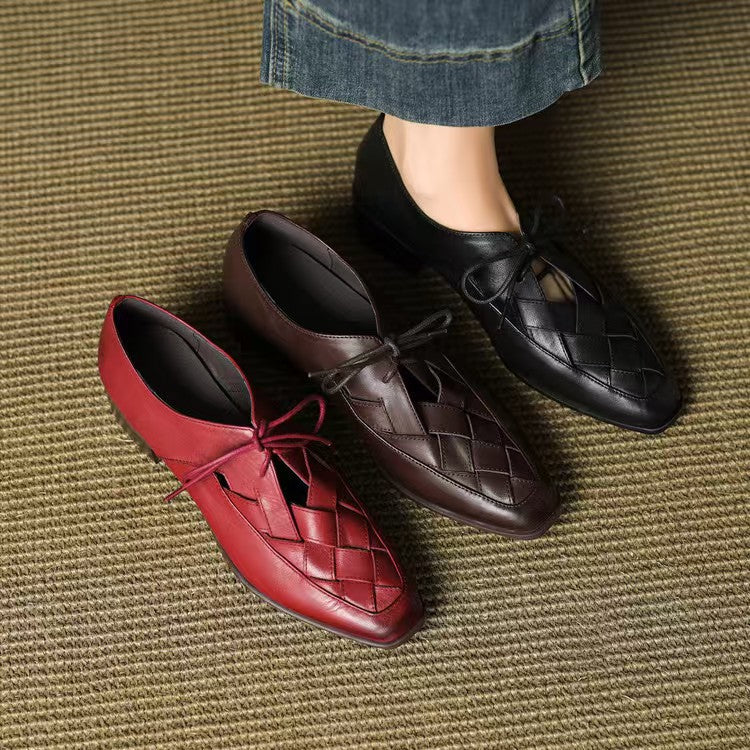 Kora Mae Genuine Leather Lace-Ups