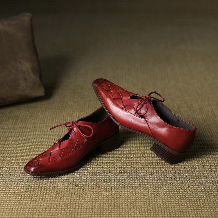 Kora Mae Genuine Leather Lace-Ups