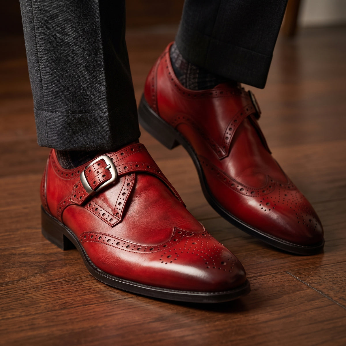 Edmund Leather Buckle Brogues
