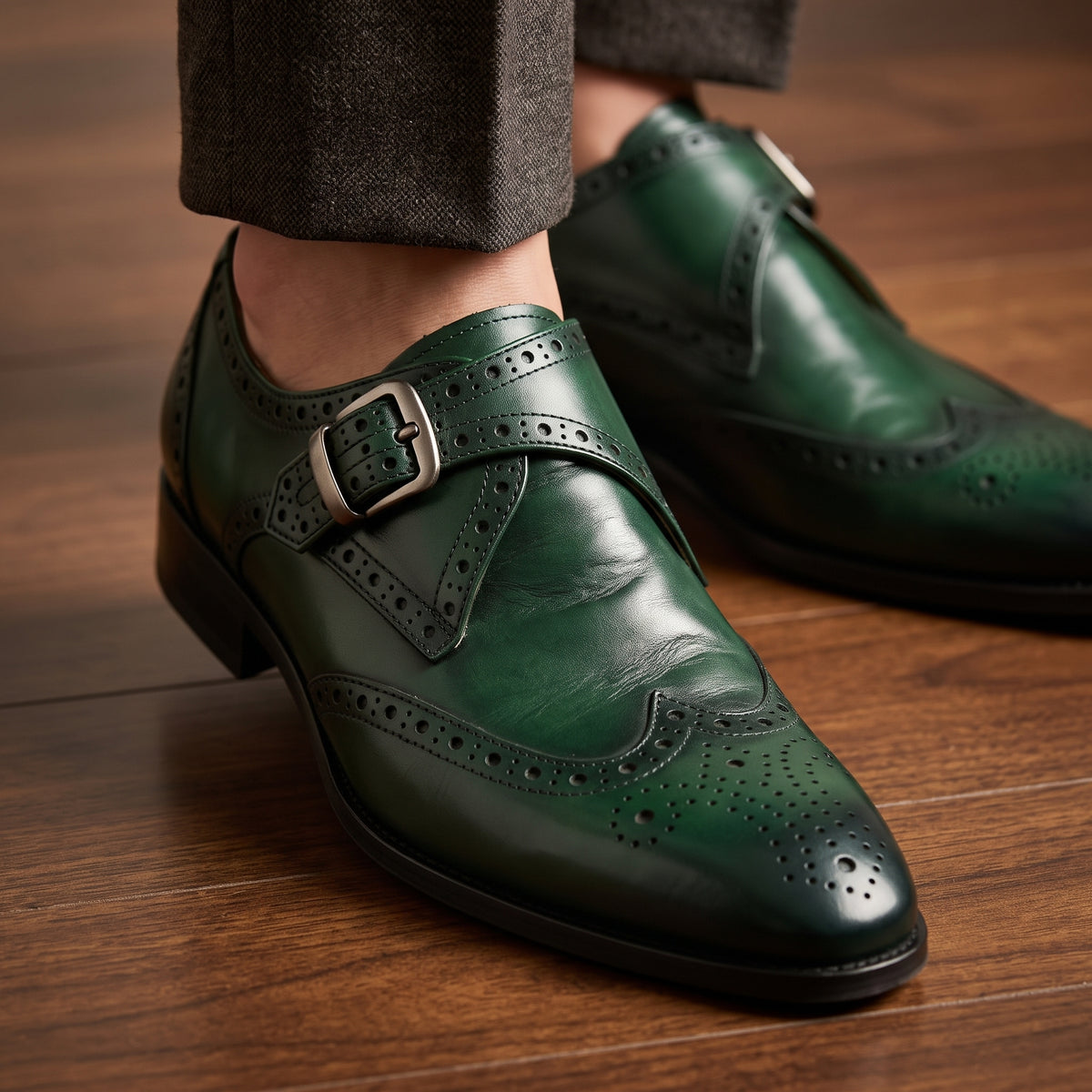 Edmund Leather Buckle Brogues