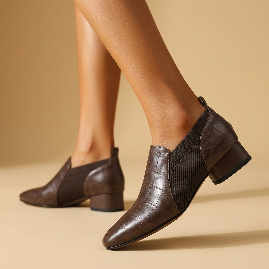 Maren Leather Slip-On Heels