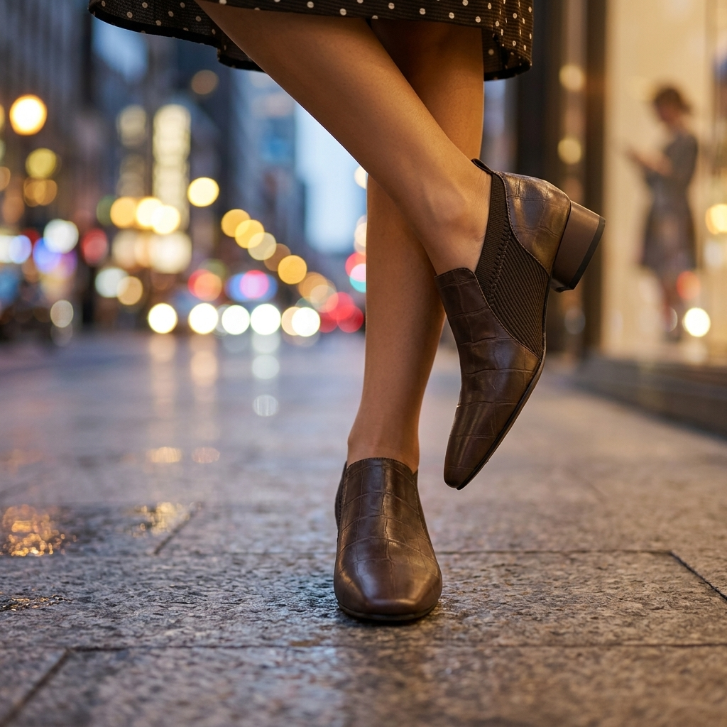 Maren Leather Slip-On Heels