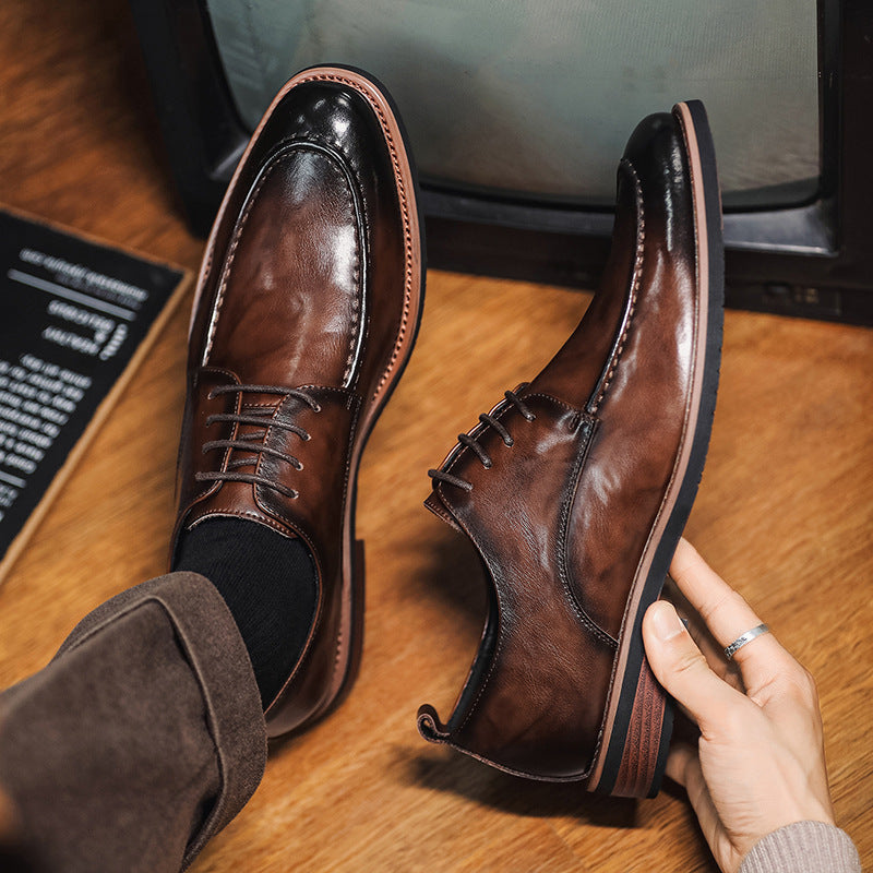 Ashford Burnished Leather Dress Shoes