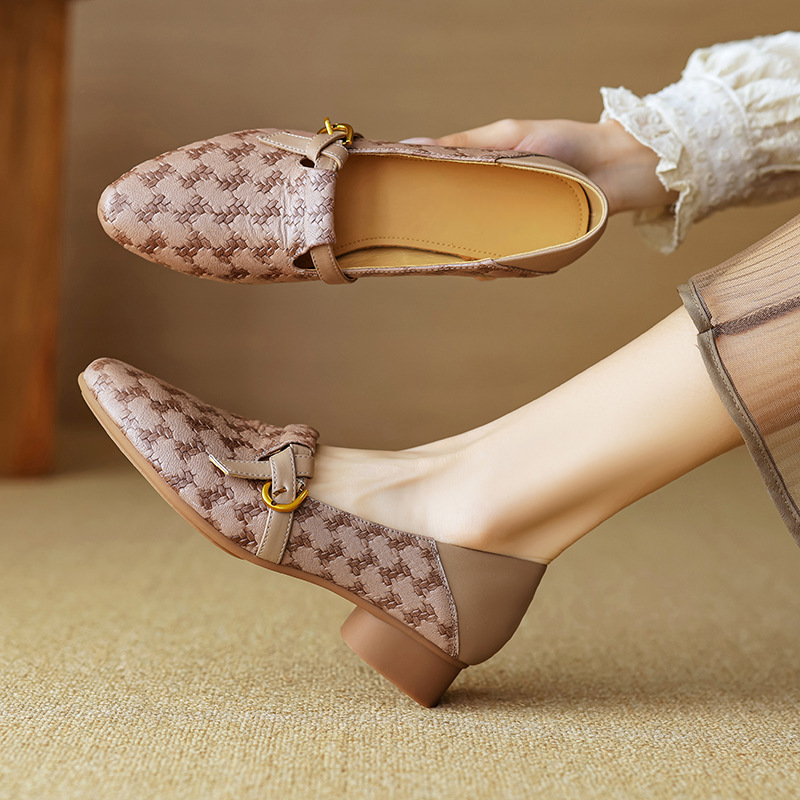 Elena Block-Heel Flats