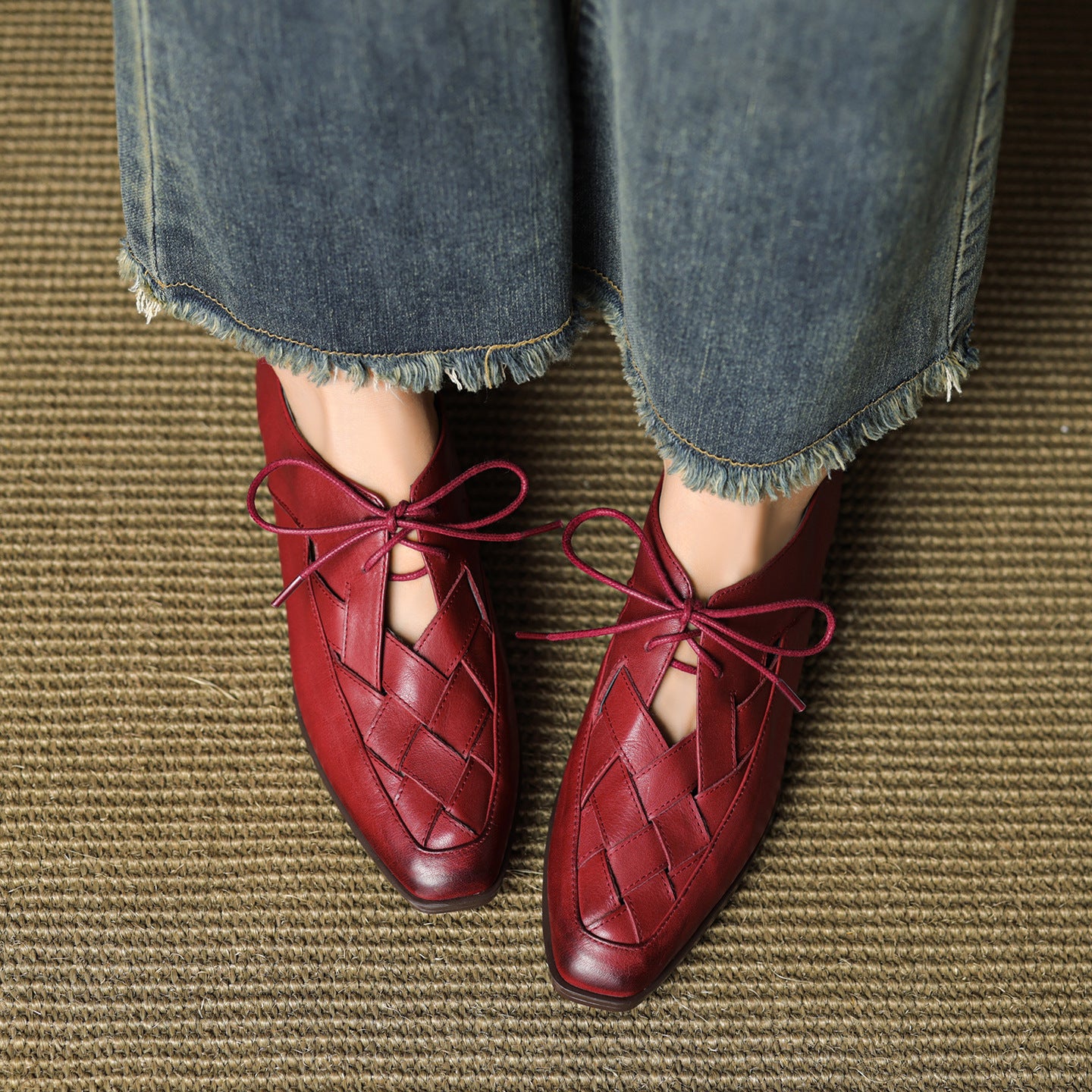 Kora Mae Genuine Leather Lace-Ups