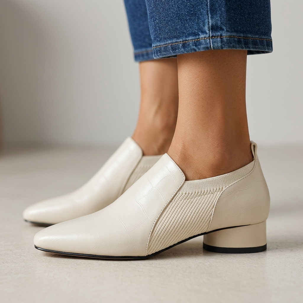 Maren Leather Slip-On Heels