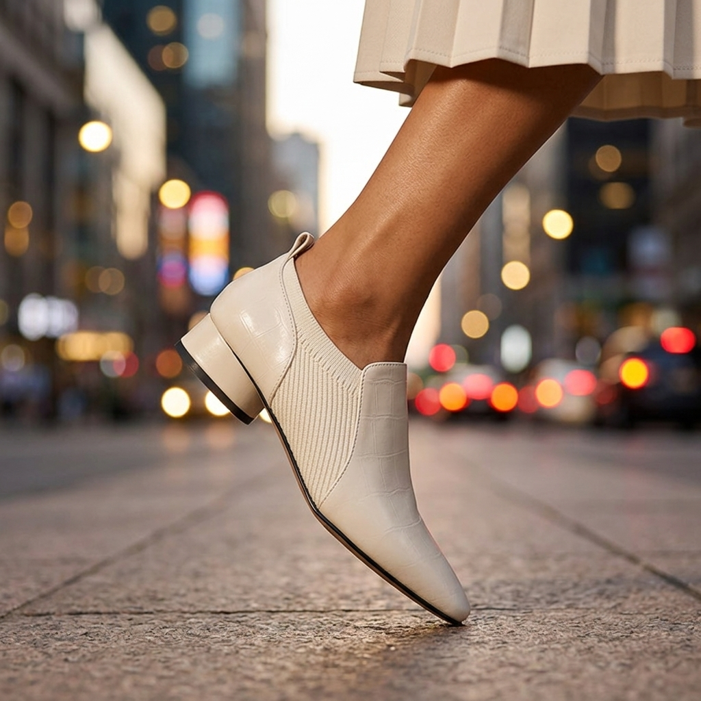 Maren Leather Slip-On Heels