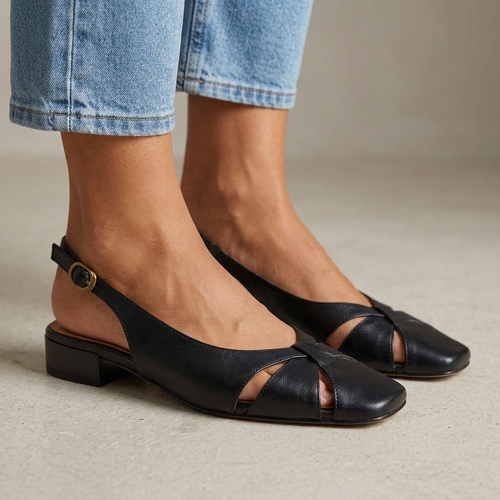 Eliana Genuine Leather Slingbacks