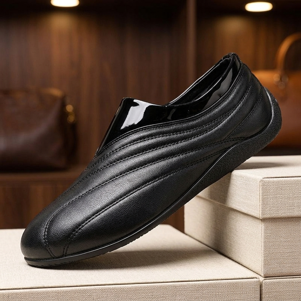 Dalton Retro Leather Slip-Ons