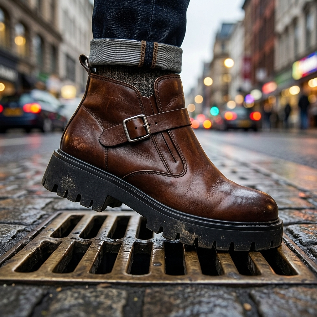 Hudson Leather Buckle Boots