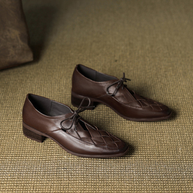 Kora Mae Genuine Leather Lace-Ups