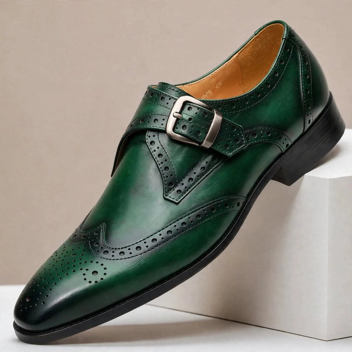 Edmund Leather Buckle Brogues