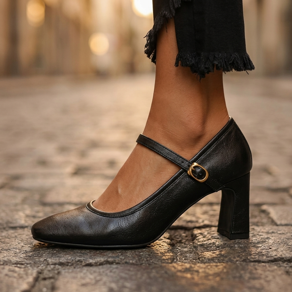 Adeline Vintage Leather Heels