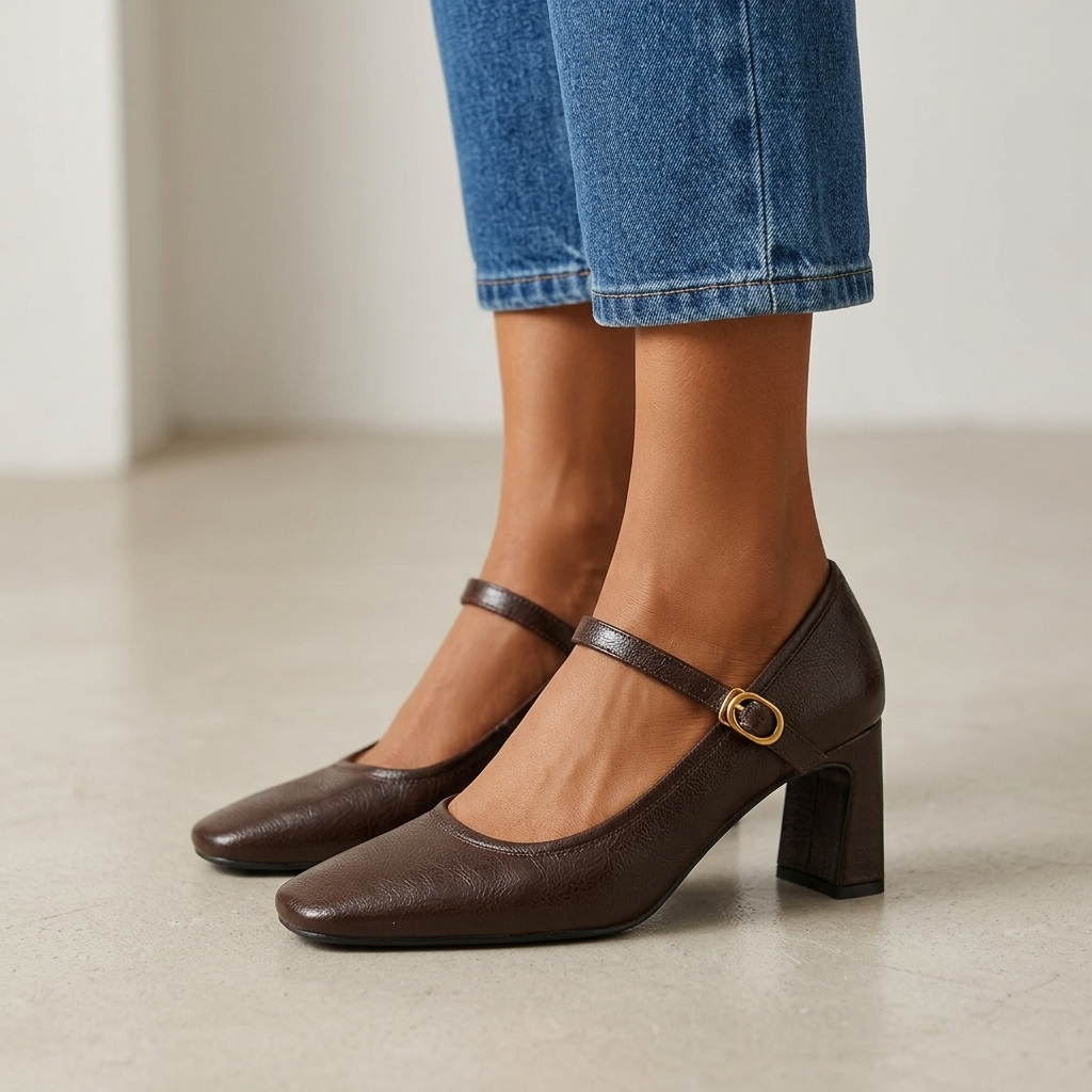 Adeline Vintage Leather Heels