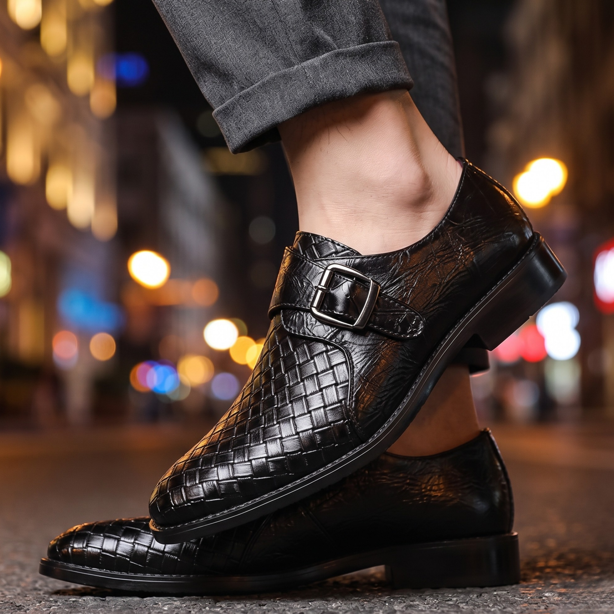 Roland Woven Leather Dress Shoes